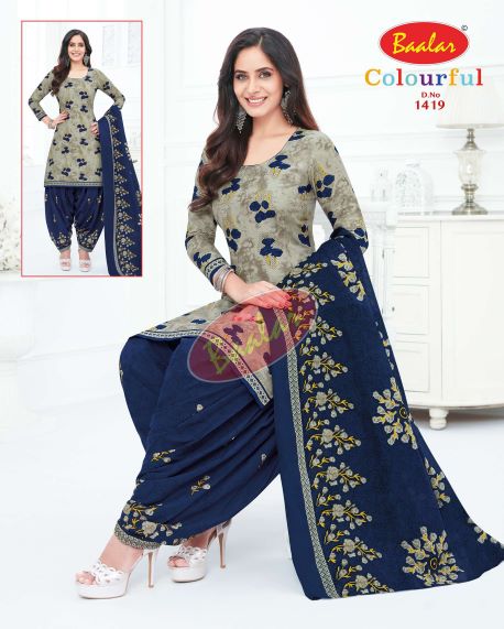 Baalar Colourful 14 Printed Cotton Casual Daily Wear Dress Material Collection